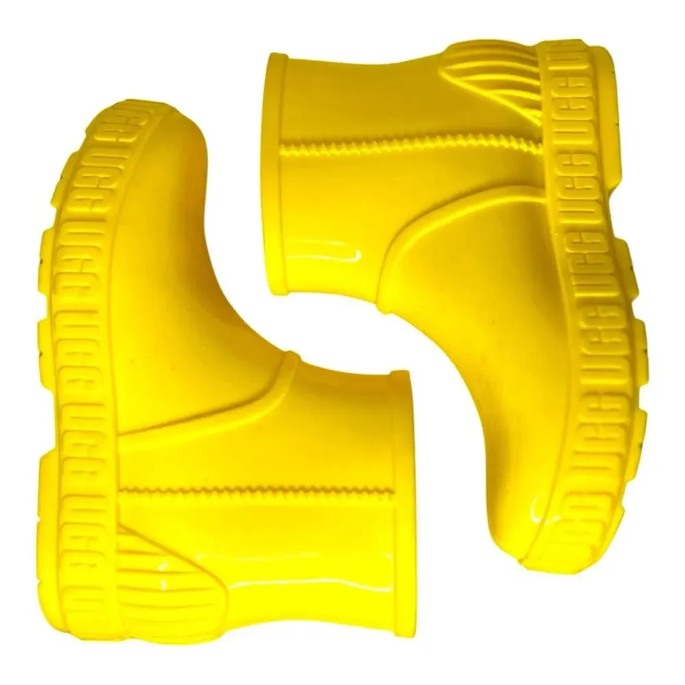 Ugg Drizlita kids canary yellow Sherpa lined rain boots. Size 1
